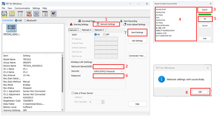 การตั้งค่าเครื่อง TR7A2 เชื่อมต่อ WiFI ด้วย Program TR for windows